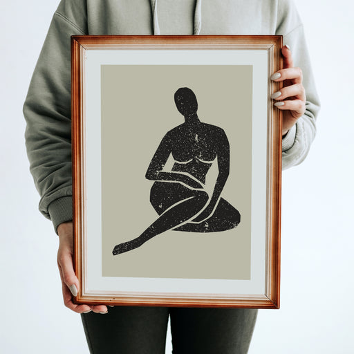 Black Sitting Woman Poster