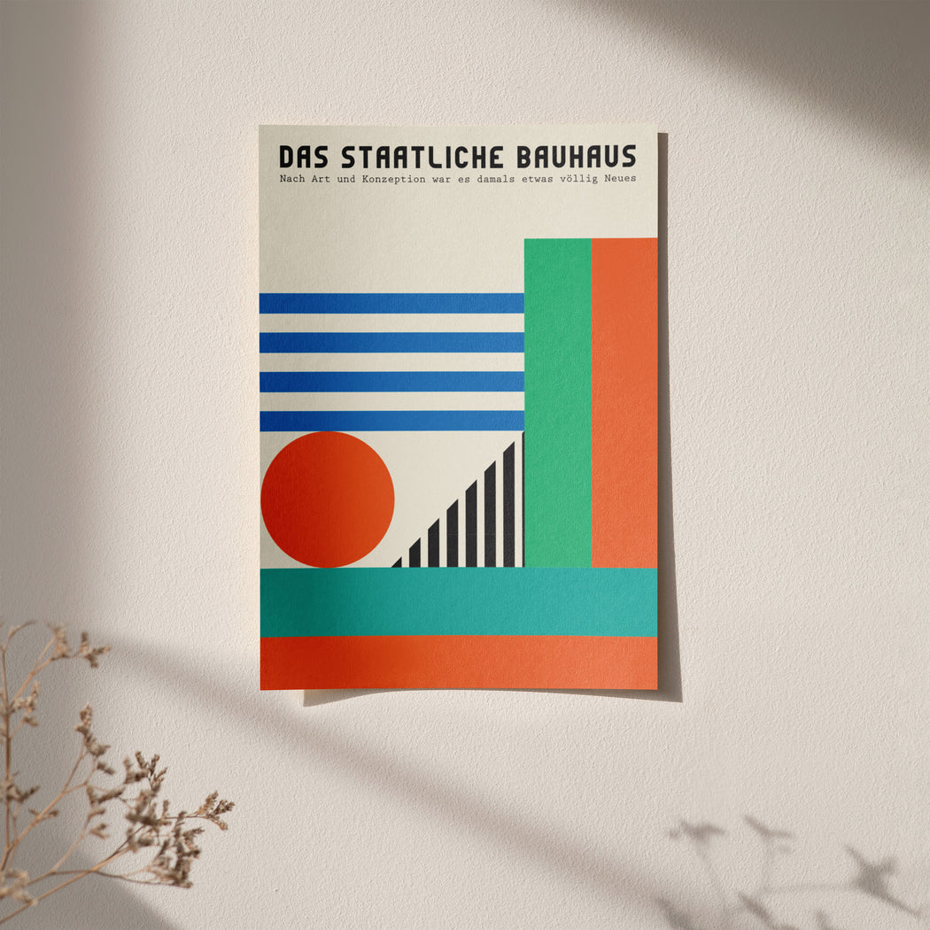 Bauhaus School geometric poster
