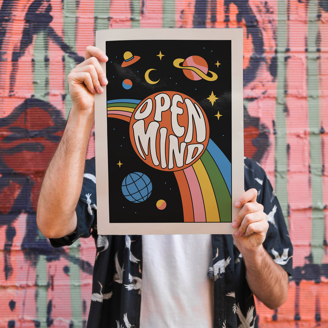 Open Mind 70s Retro Poster