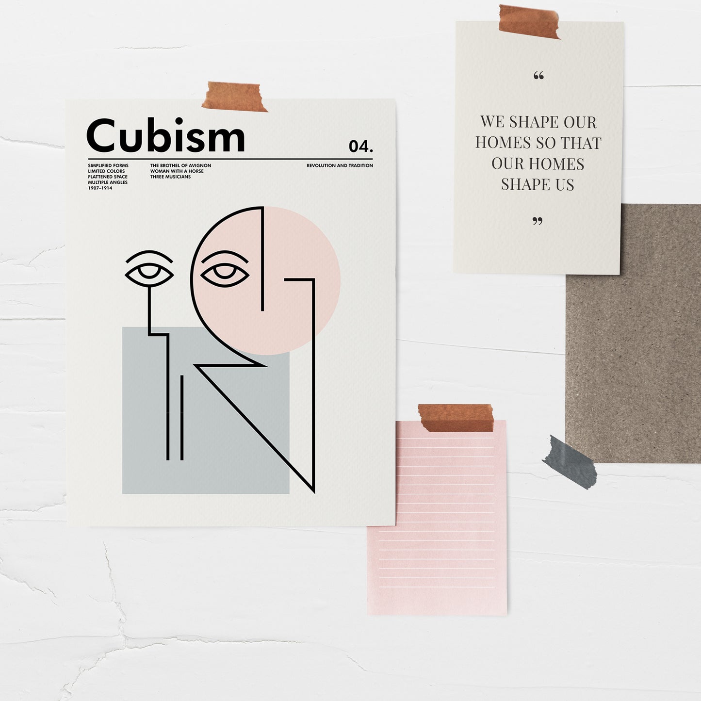 Minimal Cubism Poster