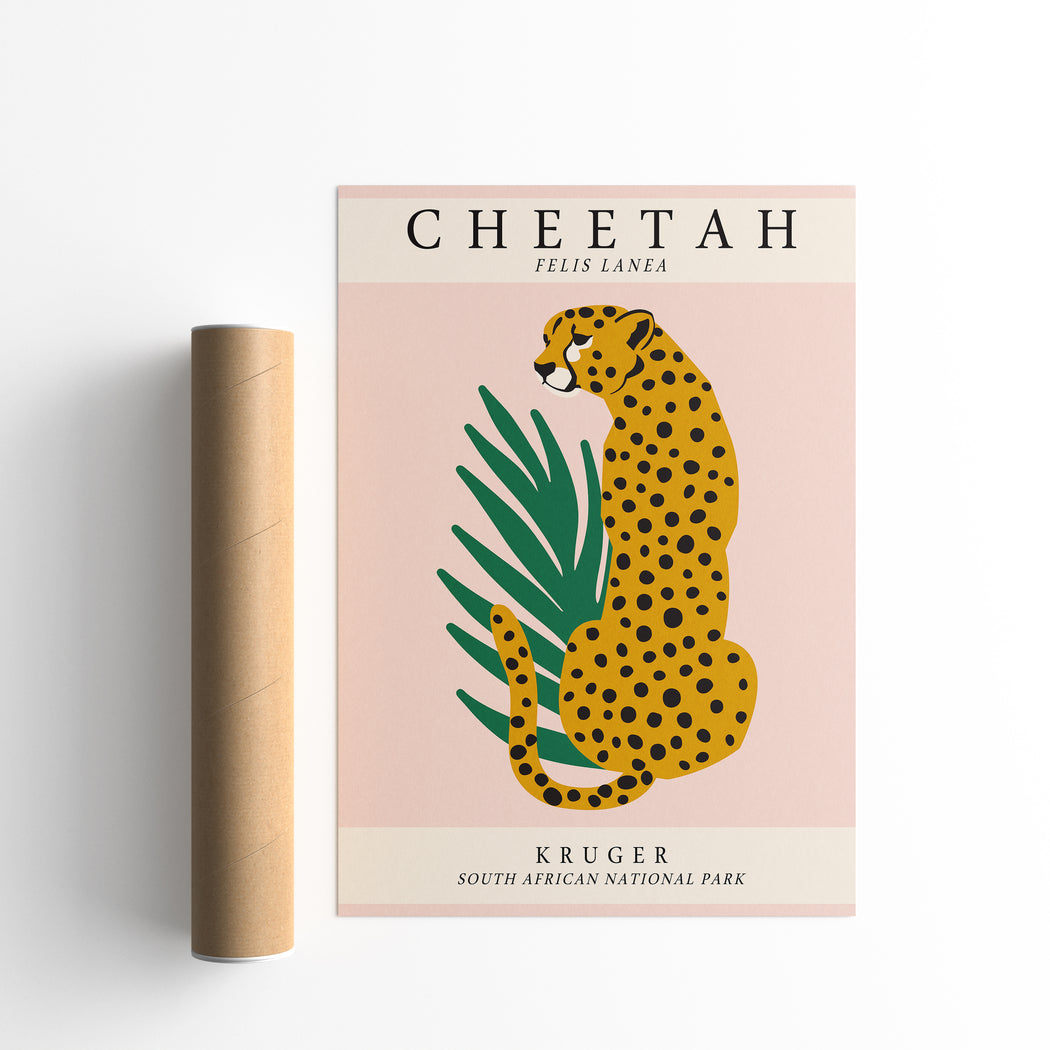 Cheetah Illustration Print