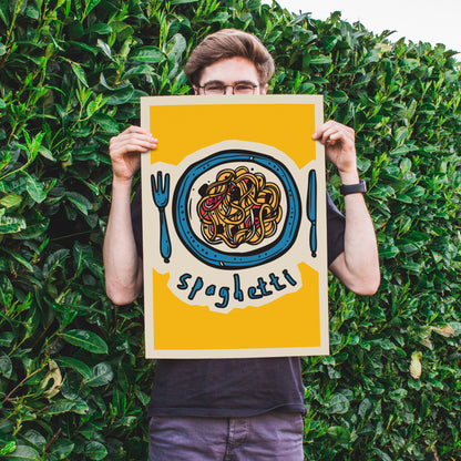 Spaghetti Food Art Print