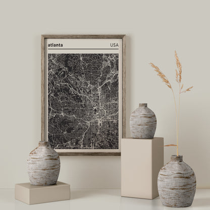 Atlanta USA - City Map Poster Print