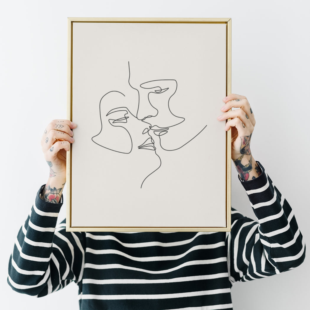 Couple Line Art Print