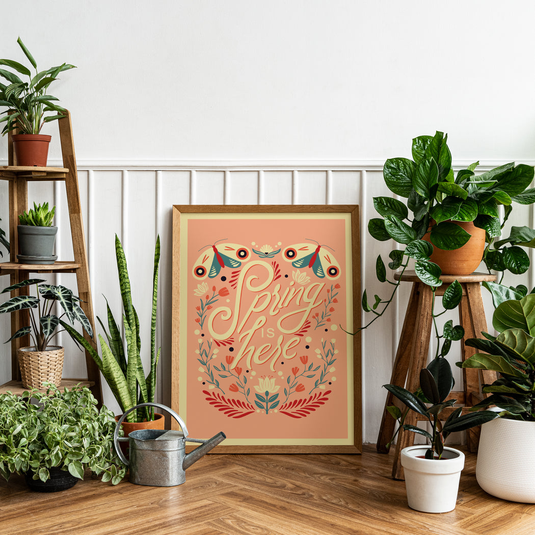 Spring is here - scandi decor poster