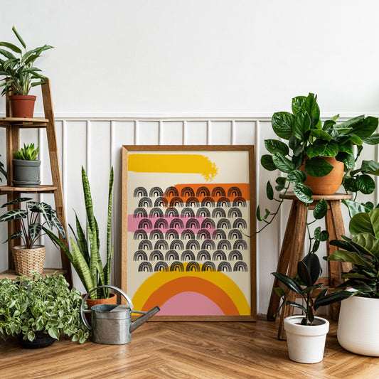 Abstract Rainbow Painting Art Print - HypeSheriff Europe