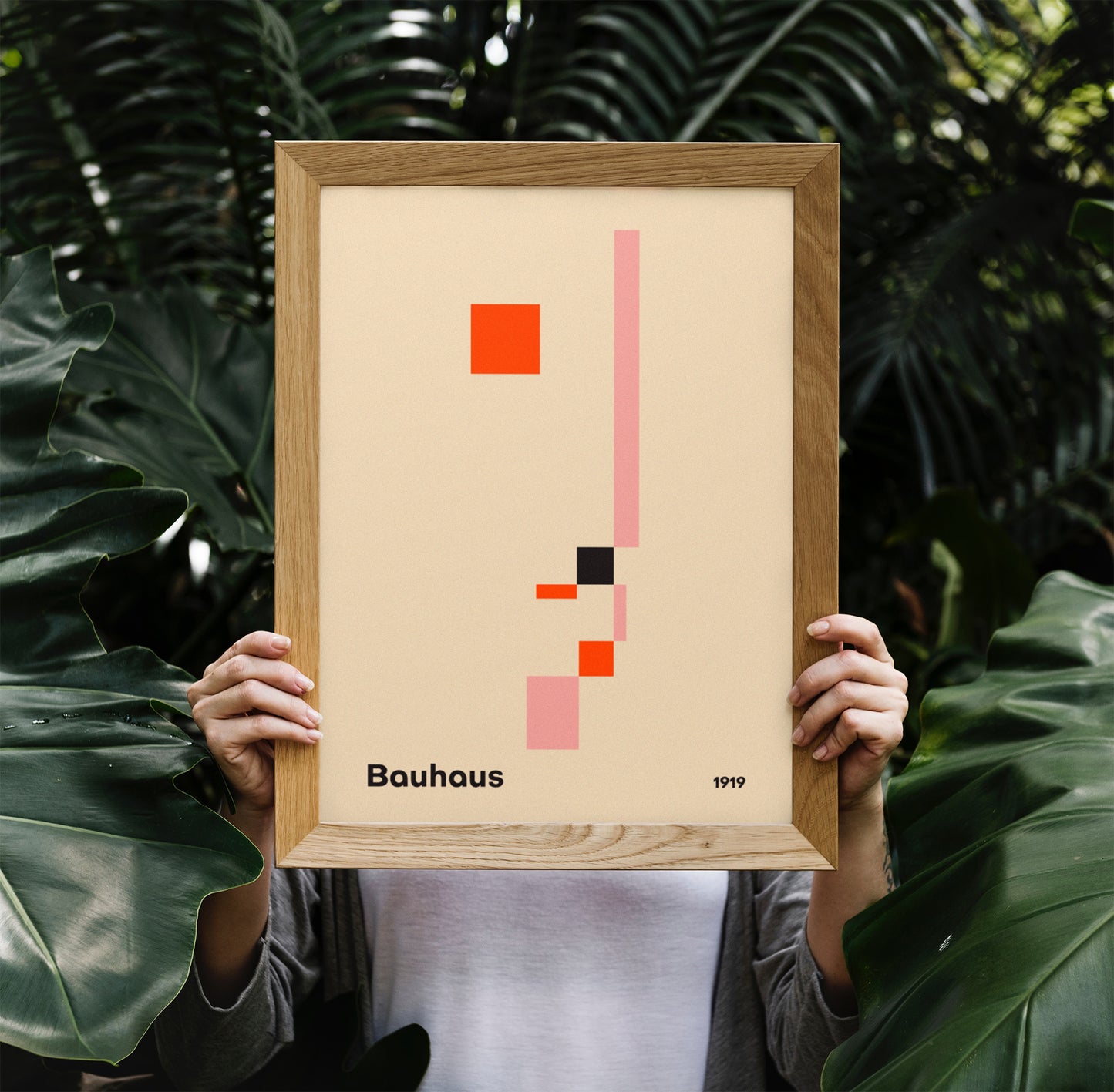 Geometric Face Bauhaus Poster