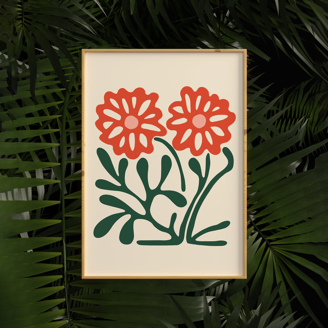 Secession Bouquet - Retro Floral Poster