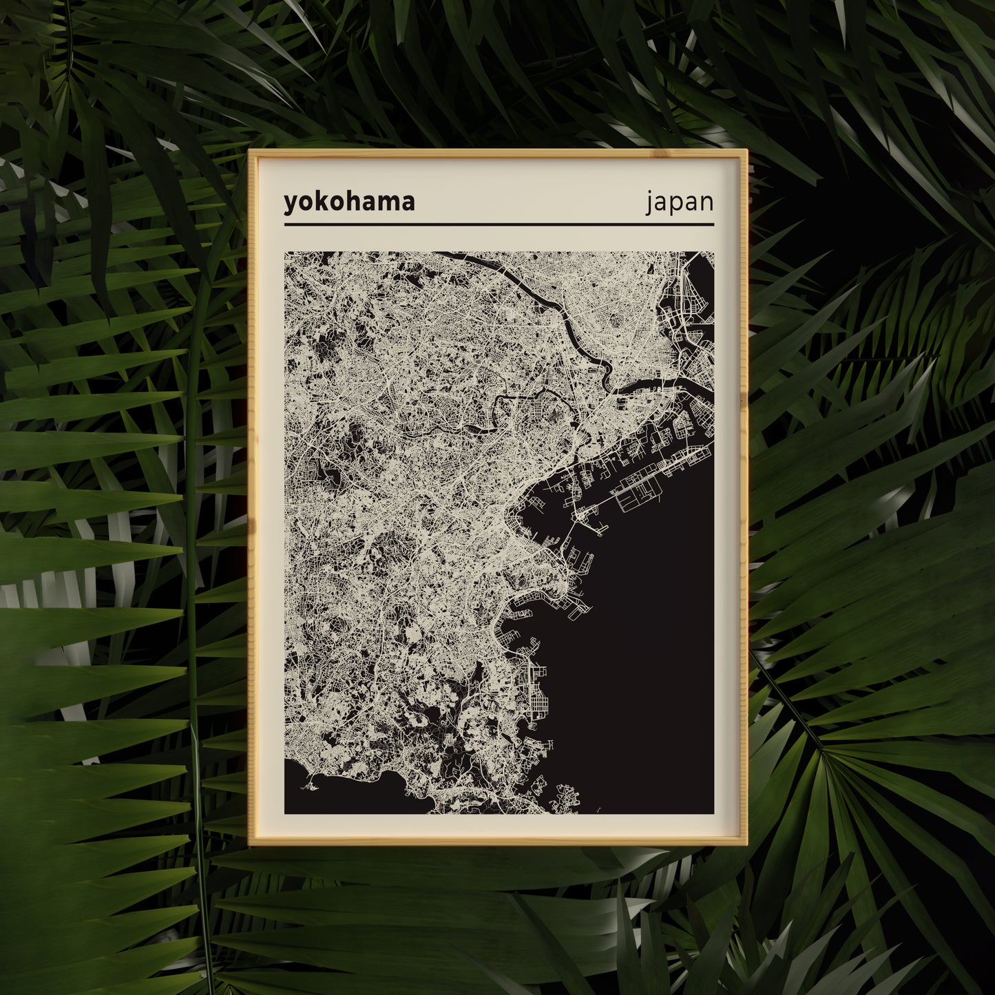 Yokohama Japan - Authentic Map Poster