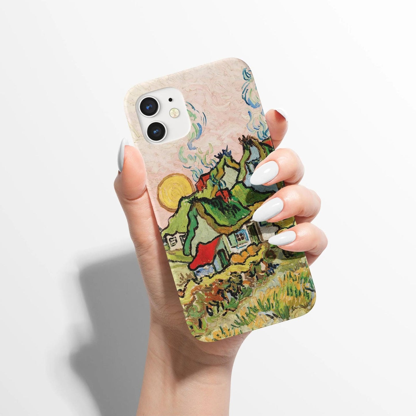 Houses and Figure by Vincent Van Gogh - iPhone Case