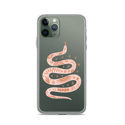 Pink Boho Snake iPhone Case