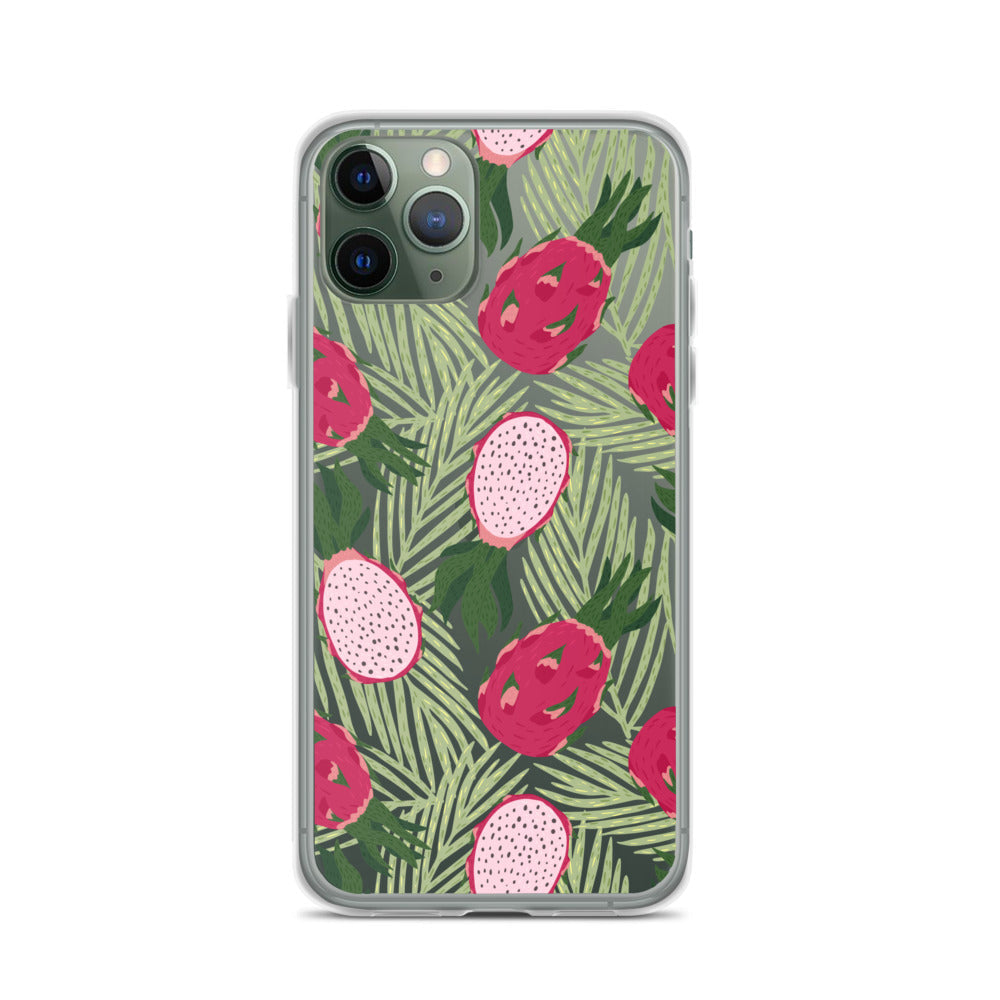 Green Pink Pitaya iPhone Case