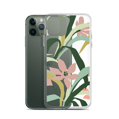 Pastel Tropical Floral iPhone Case