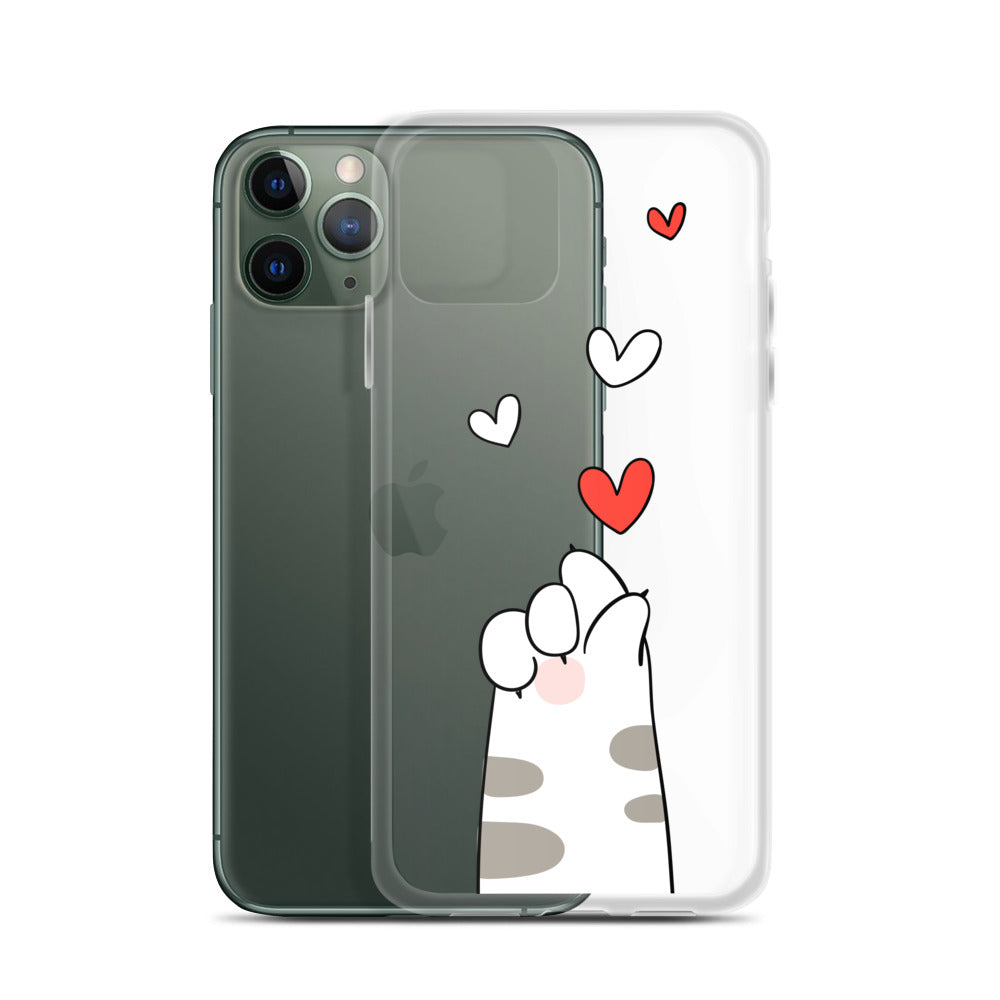 Love Cat Paw iPhone Case