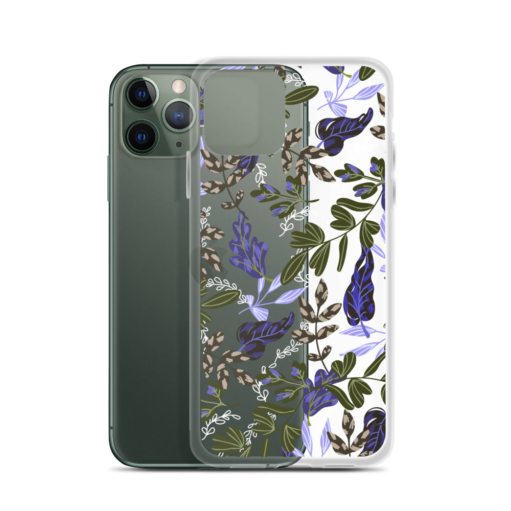 Botanical Floral Clear iPhone Case