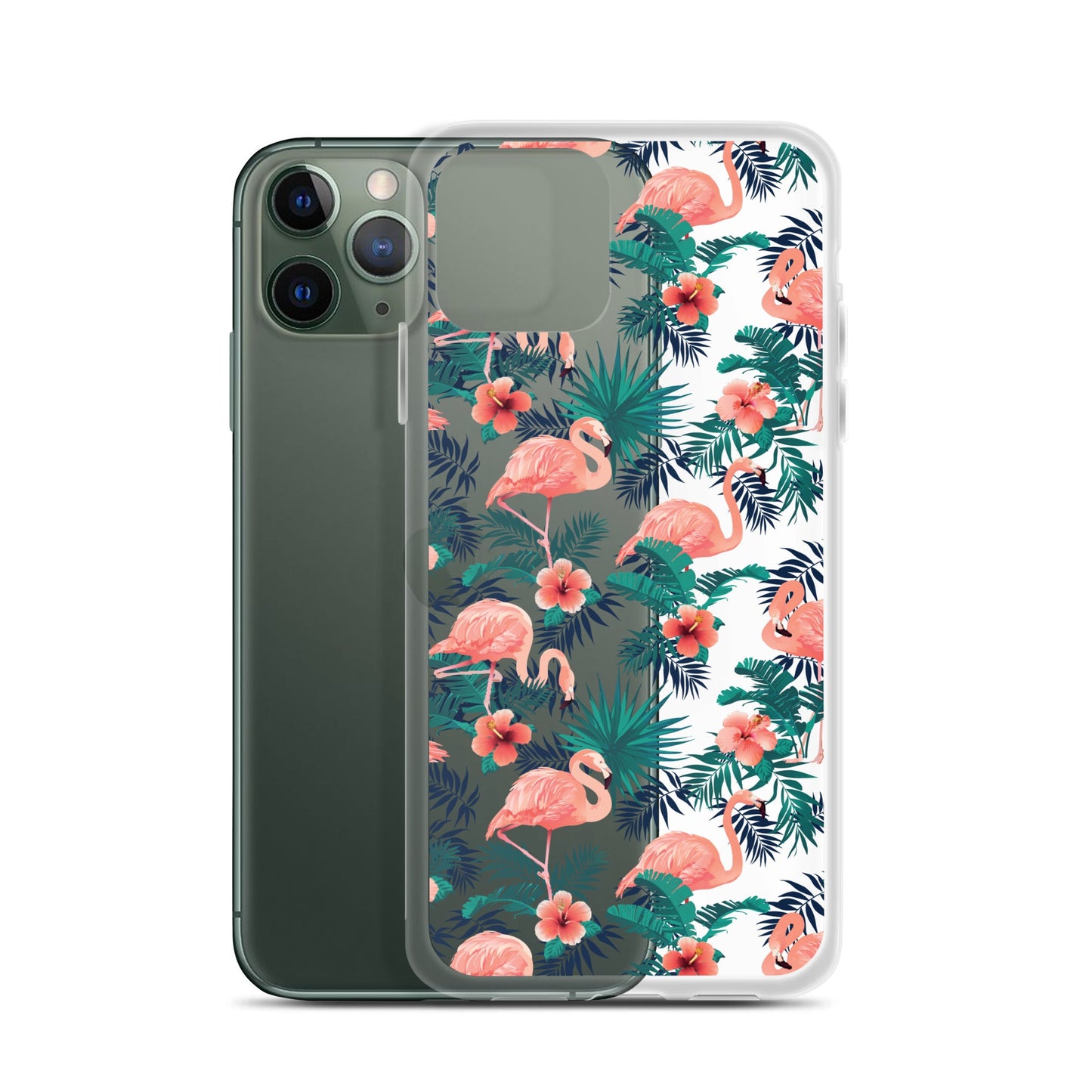 Pink Flamingo Tropical Pattern iPhone Case