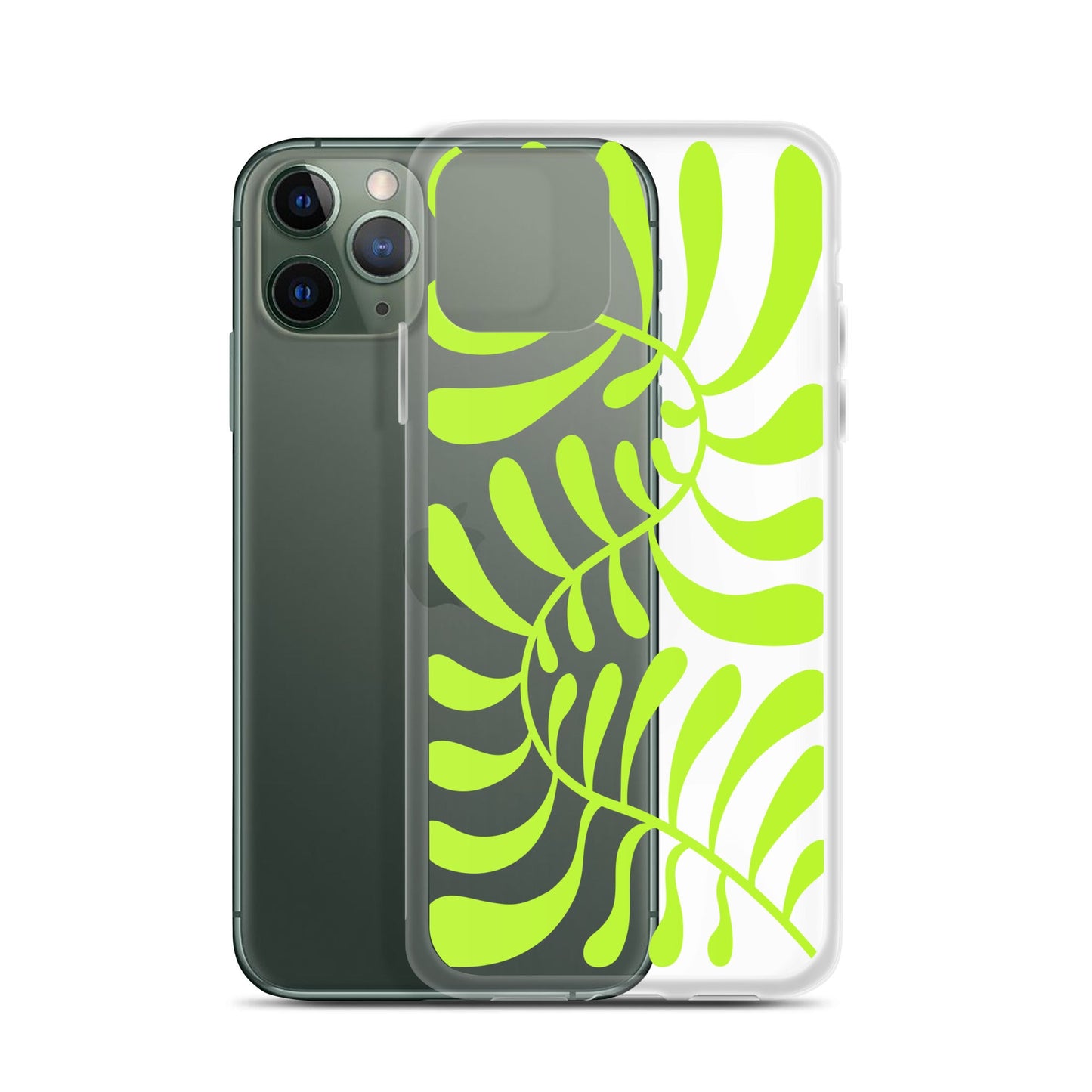 Neon Green Leaf iPhone Case