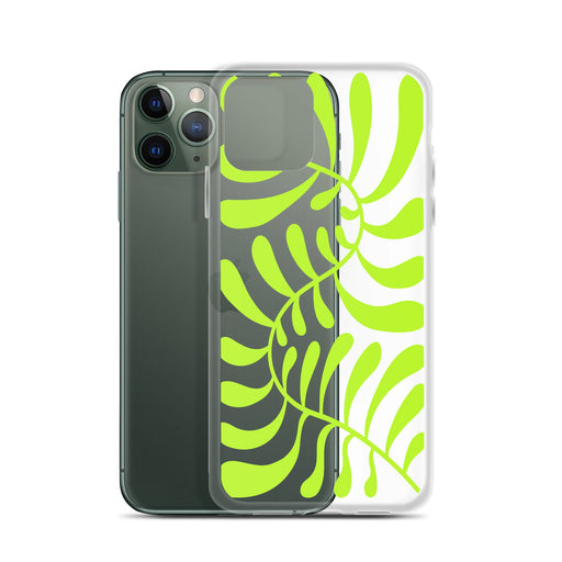 Neon Green Leaf iPhone Case