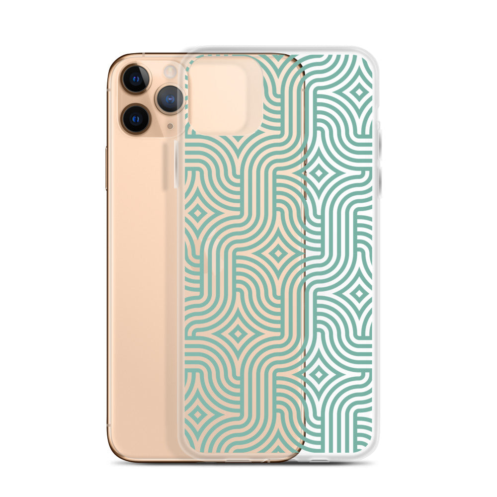 Mint Modern Abstract iPhone Case