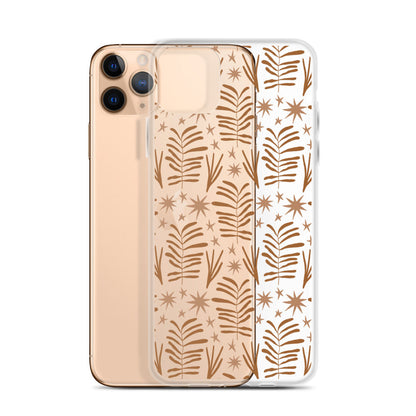 Beige Boho Floral iPhone Case