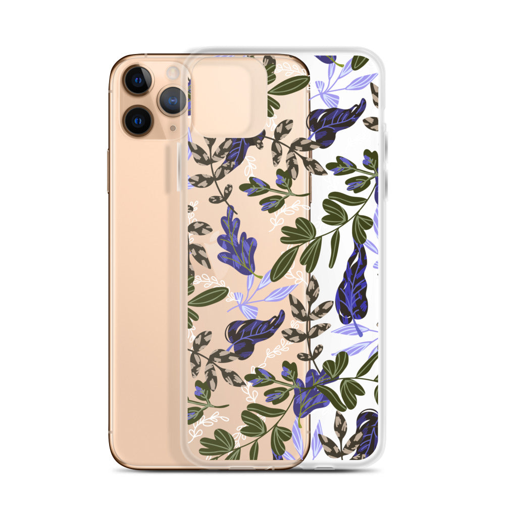 Botanical Floral Clear iPhone Case