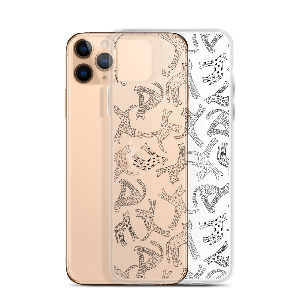 Funny Drawing Cats iPhone Case