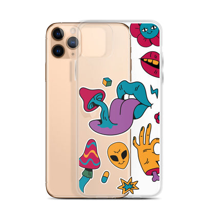Shrooms and Aliens iPhone Case