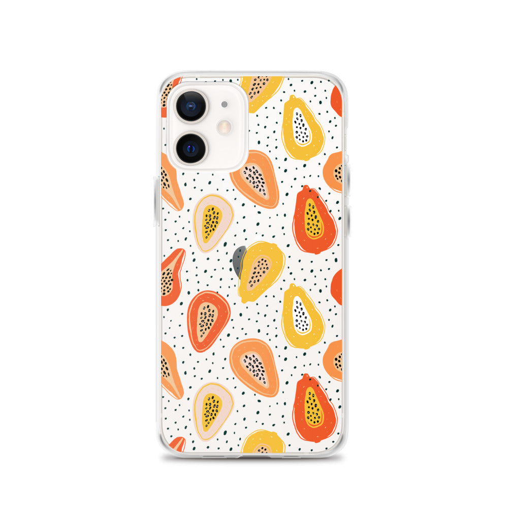 Fruit Papaya Dots iPhone Case