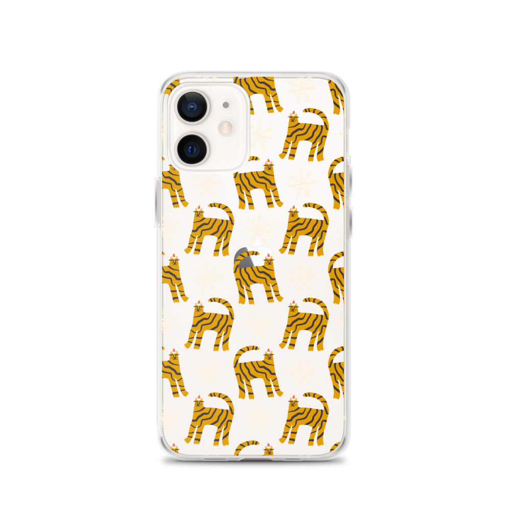 Cute Cheetah Santa iPhone Case