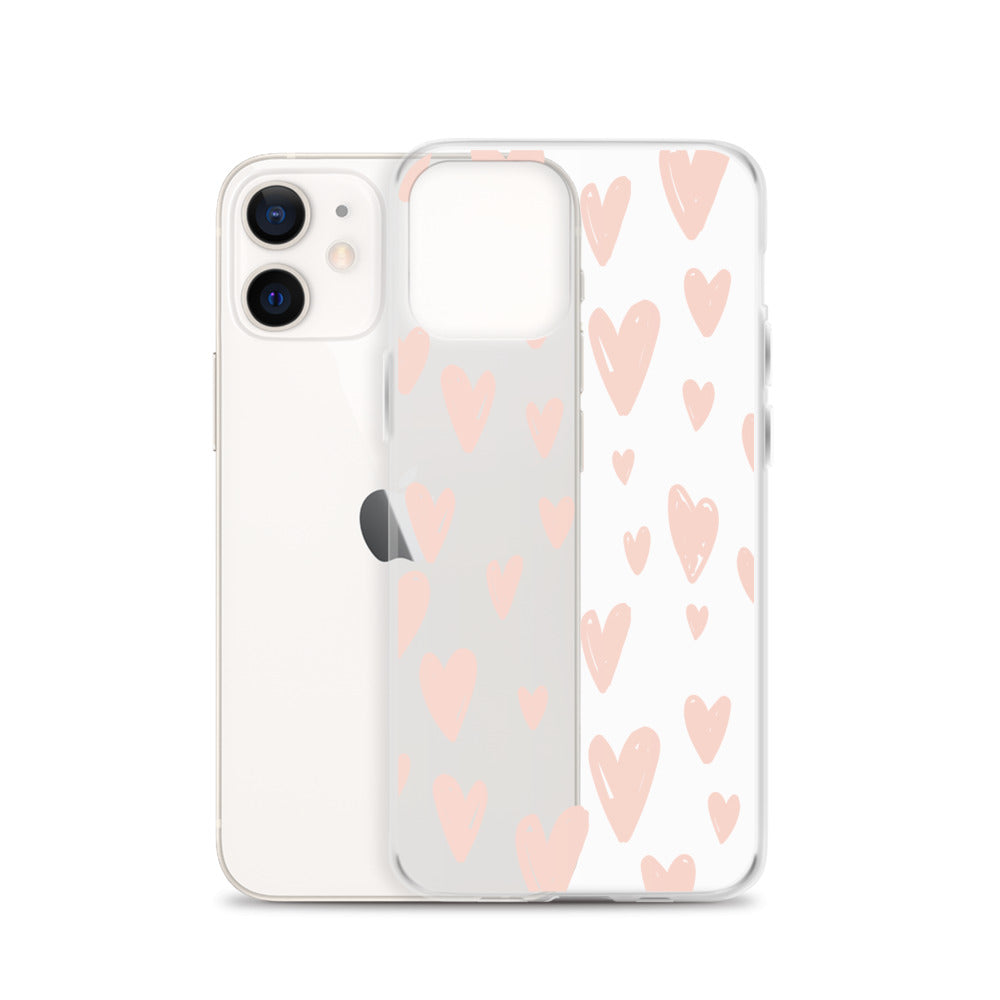 Pink Hearts Love iPhone Case