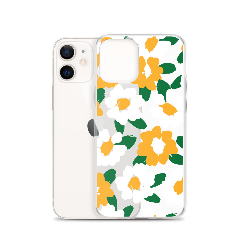 Retro Floral Yellow iPhone Case