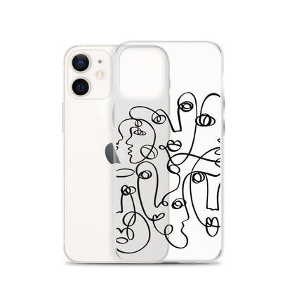 Picasso Line Art Faces iPhone Case