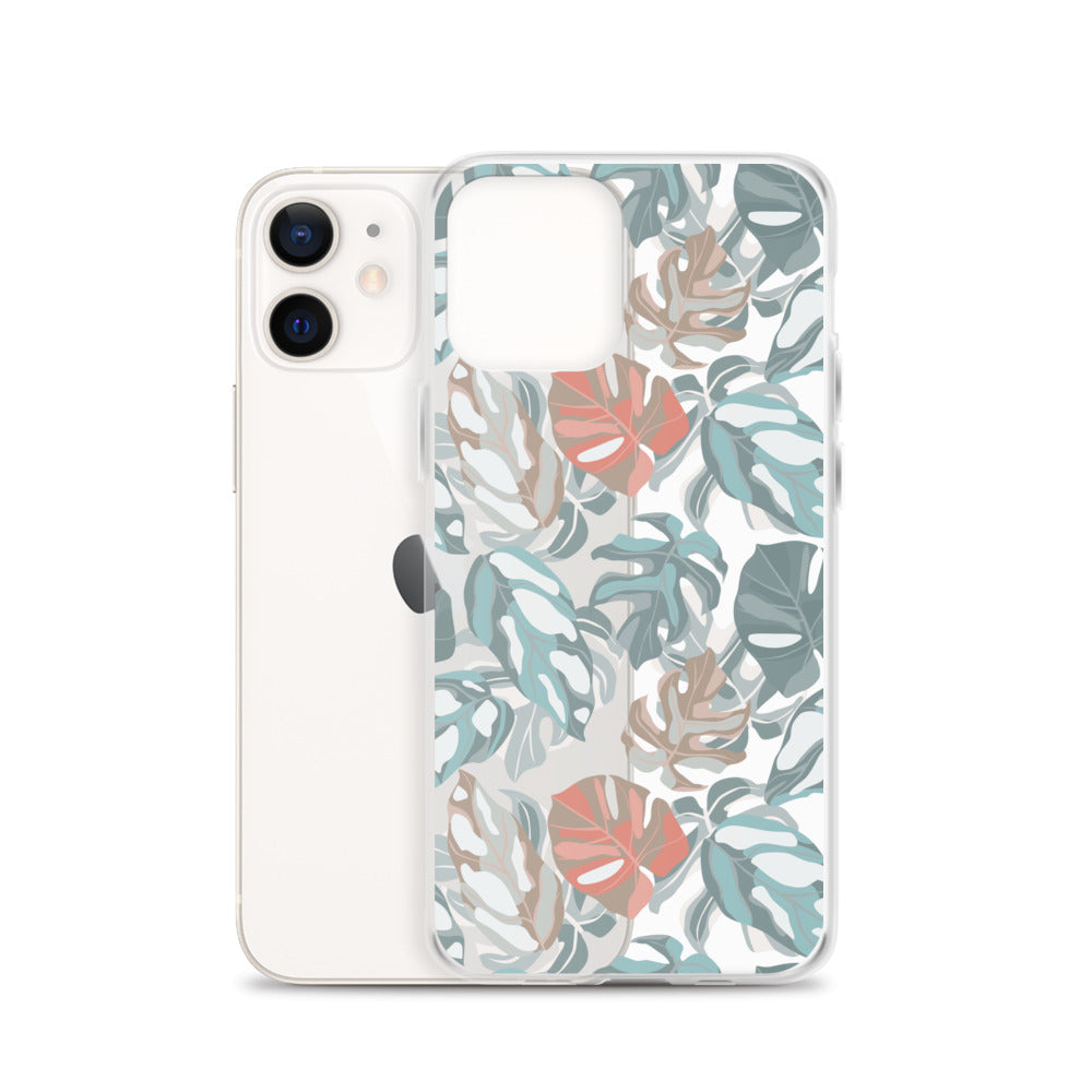 Pastel Tropical Clear iPhone Case