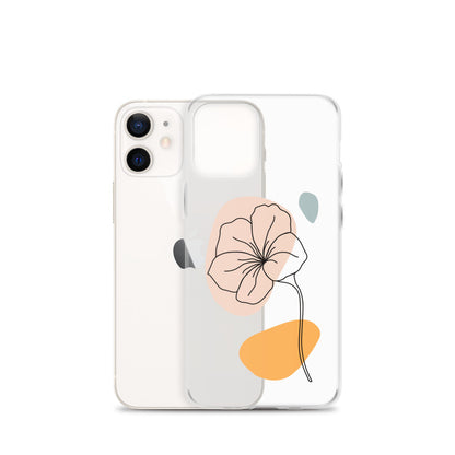 Floral Line Art Feminin iPhone Case