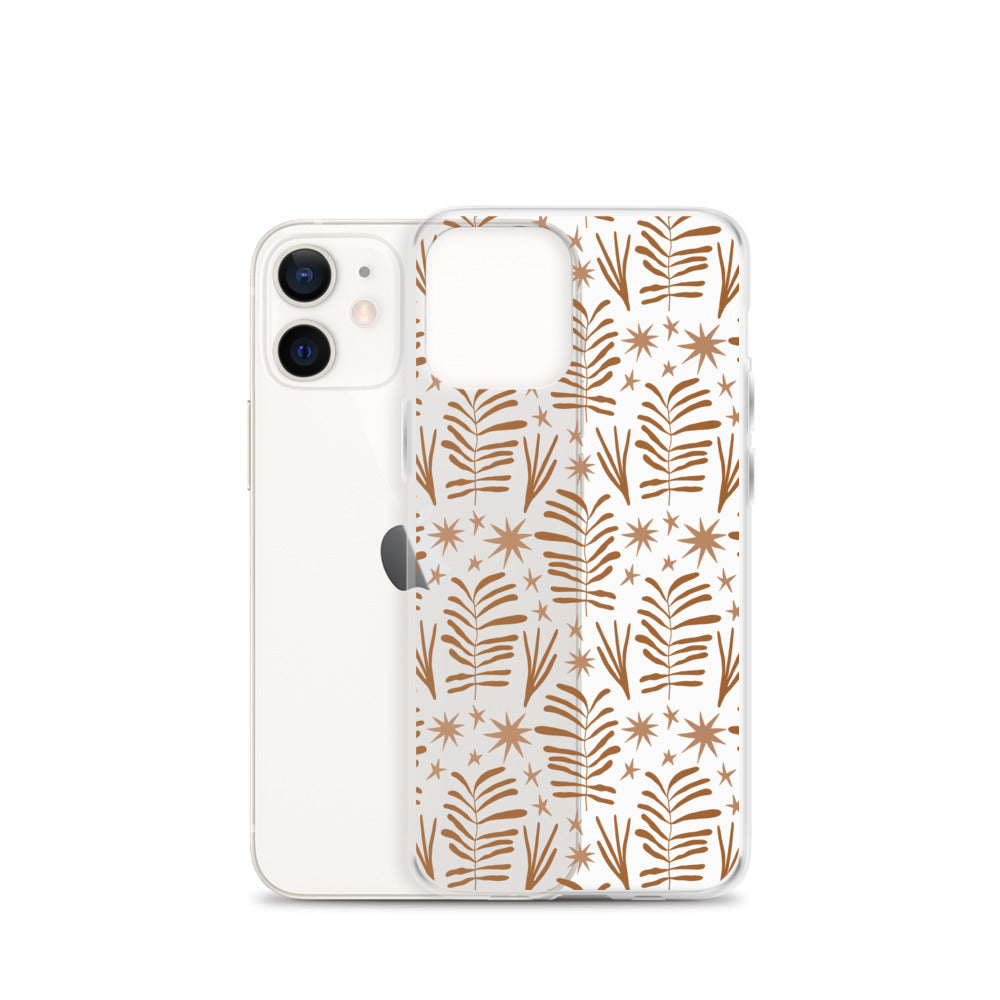 Beige Boho Floral iPhone Case