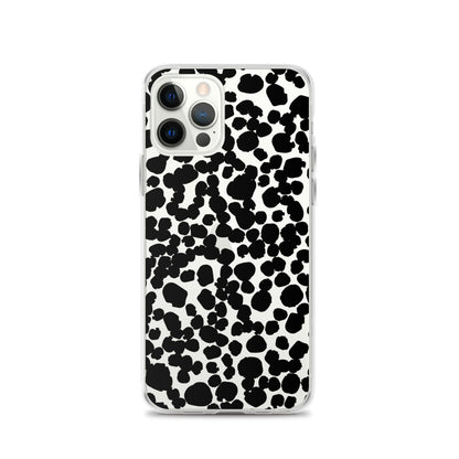 Black Abstract Clear iPhone Case