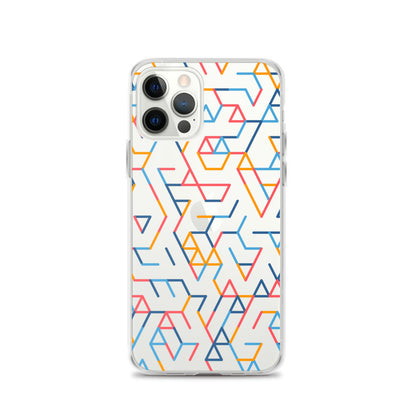 Colorful Geometric Clear iPhone Case