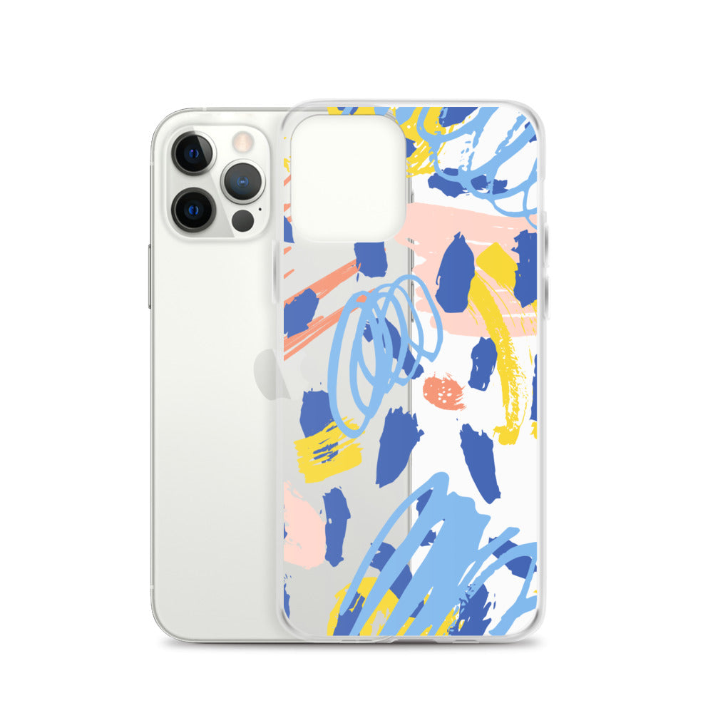 Blue Clear Abstract iPhone Case