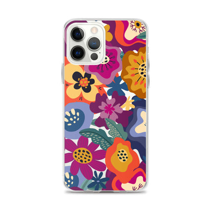 Retro Colorful Floral iPhone Case