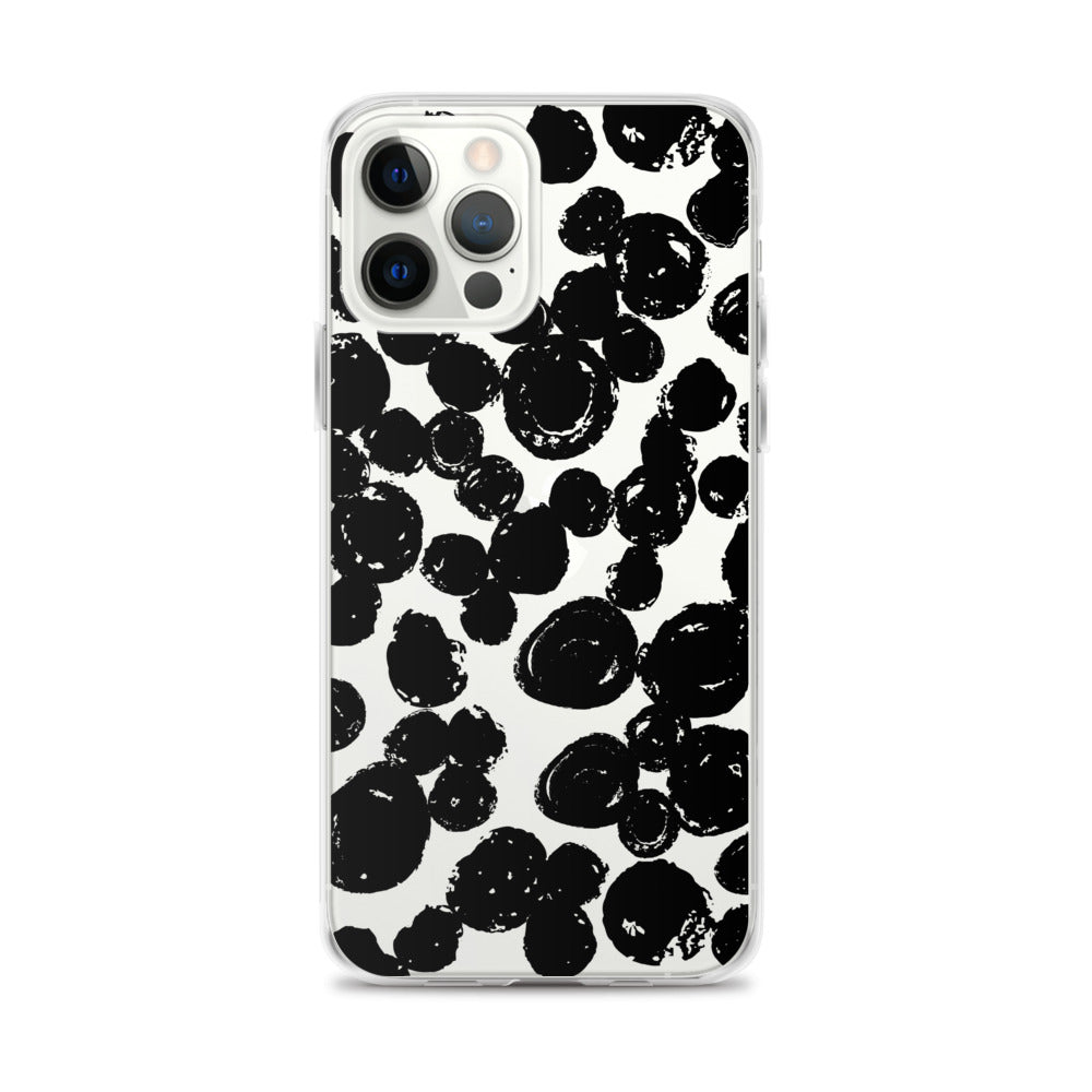 Black Abstract Brushes iPhone Case