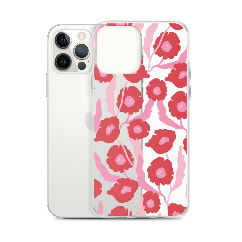Pink Red Floral iPhone Case