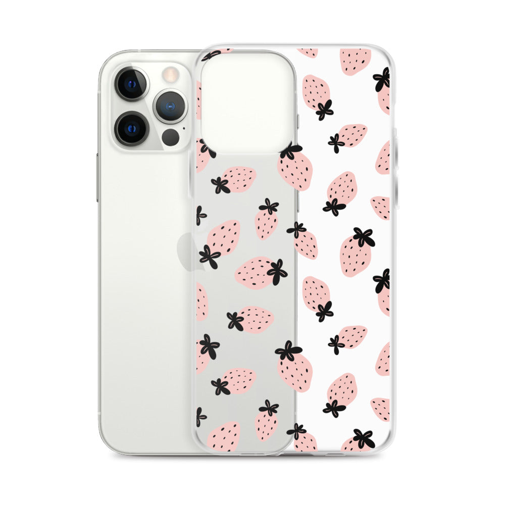 Pink Strawberries iPhone Case