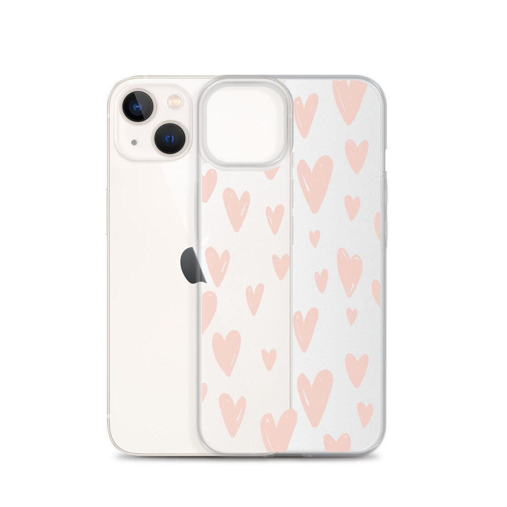 Pink Hearts Love iPhone Case