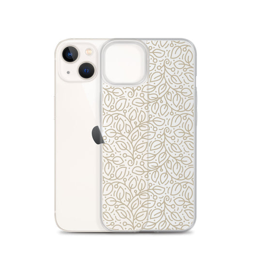 Beige Rustic Floral iPhone Case