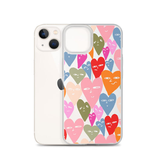 Funny Colorful Hearts iPhone Case