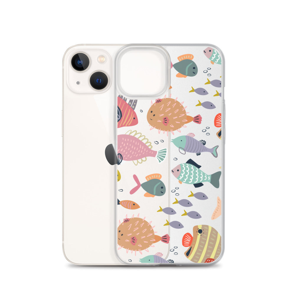 Colorful Pastel Fish iPhone Case