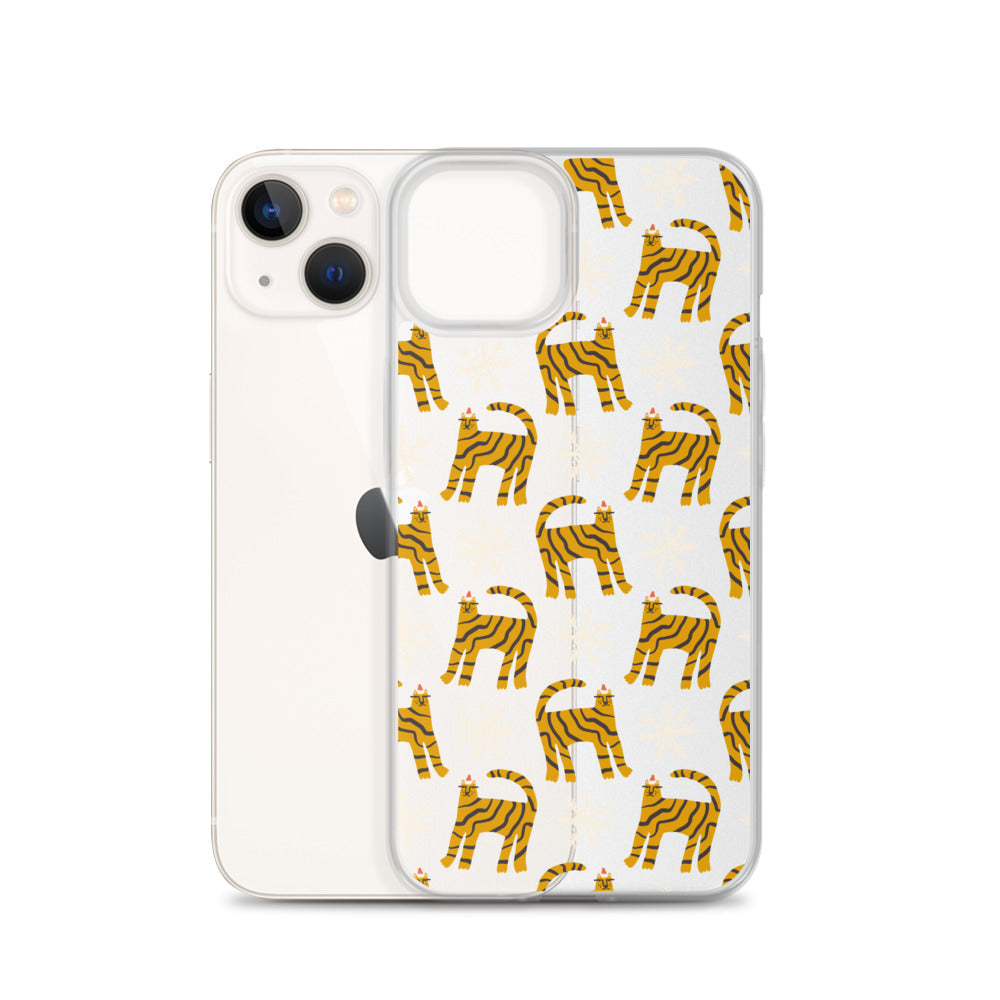 Cute Cheetah Santa iPhone Case