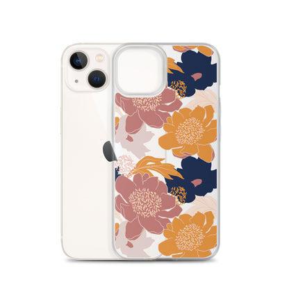 Eclectic Floral Clear iPhone Case