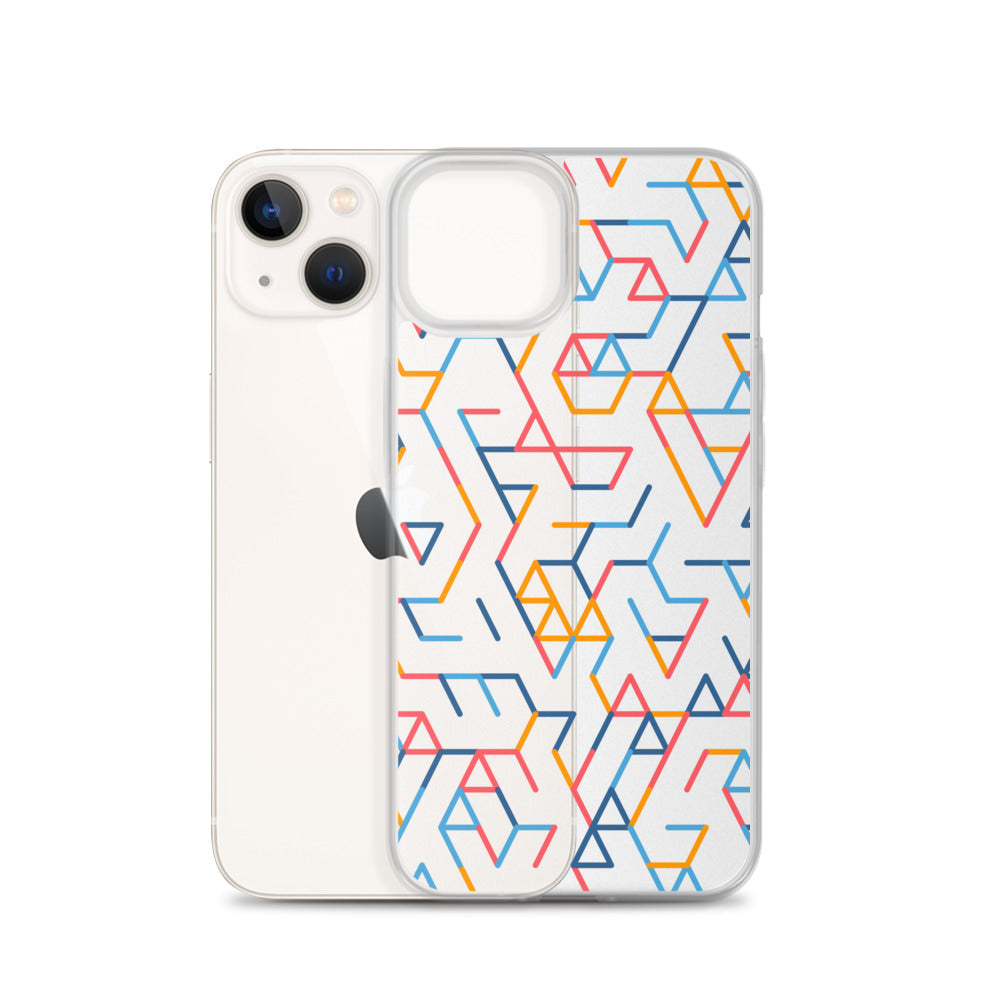 Colorful Geometric Clear iPhone Case