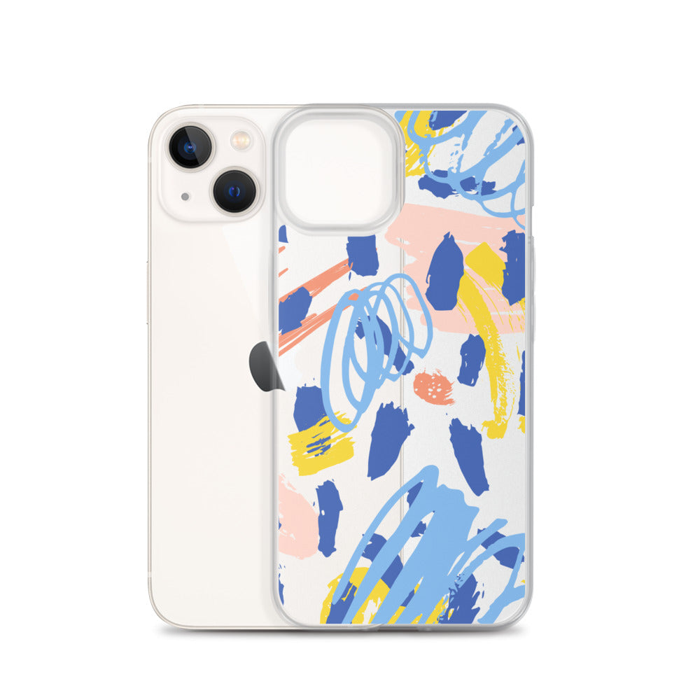 Blue Clear Abstract iPhone Case